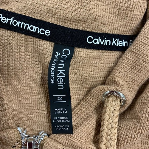 Calvin Klein Plus Logo Fitness Hoodie Women's Size 2X Brown - Picture 6 of 6