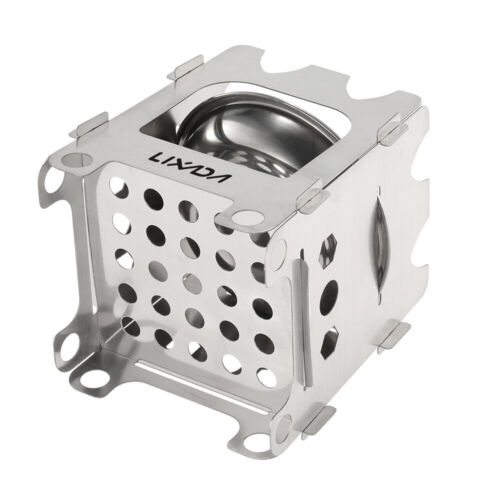 Lixada Folding Camping Stove Stainless Steel Wood Stove For Camping Hiking G2M1 - Bild 7 von 12