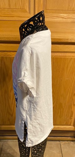 Camiseta Adidas Grande Jóvenes Niñas Cuello Redondo Blanca Con Mangas Puños 100% Algodón - Imagen 9 de 9