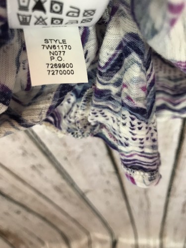 Lucky Brand Womens Shirt Top Size M Purple Long Sleeves Key Hole Front (Q9) CR - Picture 5 of 6