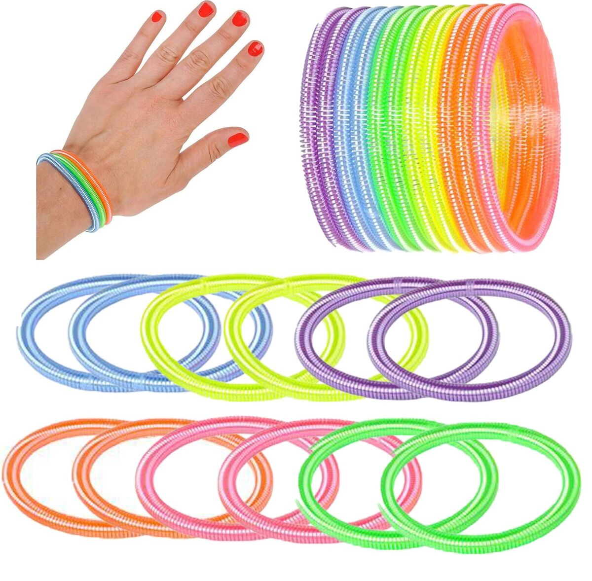 Neon Coil Bracelet - 2pk Neon Coil Bracelet - 2pk