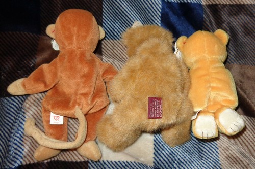 3 ANIMALI PELUCHE VINTAGE TY E 1 EARLY BIRD BONGO SCIMMIA SPERANZA ORSO CODY BEAR - Foto 3 di 11