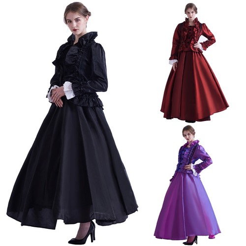 Victorian Dress Ball Gown Fancy Dress Court With Crinoline Halloween Gothic