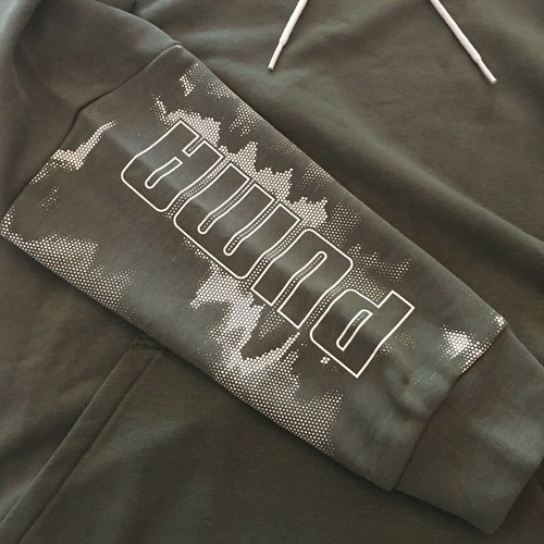Sudadera con capucha tejida de entrenamiento PUMA GRANDE tren tomillo gráfico - NUEVA con etiquetas - Imagen 9 de 12