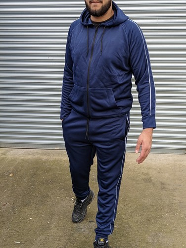 Polyester schmale Passform Reißverschluss Trainingsanzug Set mit Seite Patti Design - Bild 47 von 56