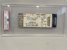 Neymar International Brazil Debut & 1st Goal Full Ticket PSA 2 FIFA WORLD CUP