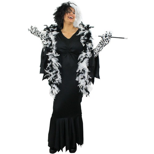 VESTIDO ELEGANTE PARA MUJER DE LUJO MALVADO PERRO DAMA CON ACCESORIOS PERSONAJE DE PELÍCULA - Imagen 2 de 8