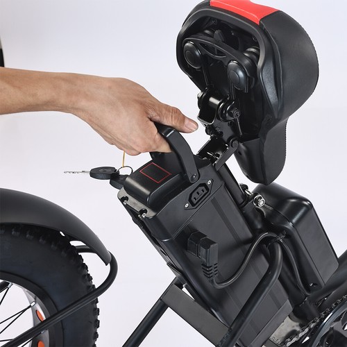 Black Electric Tricycle Adult Bike Trike 3 Wheelers Bike Scooter EBike & Basket - Picture 22 of 23