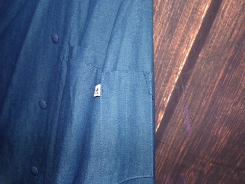 Uncommon Threads 0460C Sante Fe Kochmantel Blau Größe M Medium - Bild 5 von 5