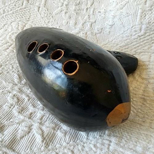 Guido Bondi Argilla Ocarina Flauto Strumento Ceramica Patate Dolci Redware Vintage - Foto 2 di 7