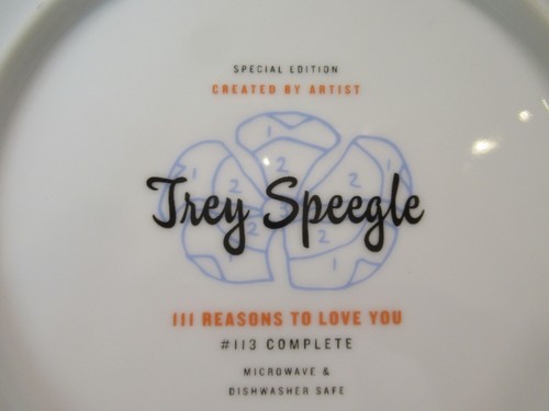 4 Plates Anthropologie 111 Reasons to Love You Artist Trey Speegle - Picture 13 of 14