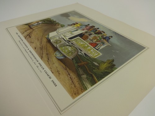 Impresión litográfica vintage Steam Coach Dr Church James Haworth Transport History - Imagen 9 de 10