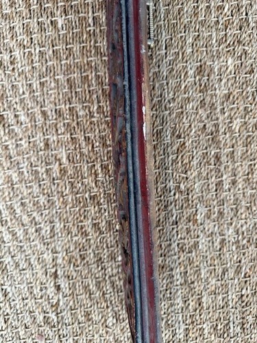 Vintage Antique Chinese Hand Carved Red Lacquer Wood Panel w Gilded Relief - Picture 5 of 6