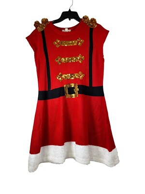 Its Our Time Ugly Christmas Sweater Dress size XL Mrs Claus