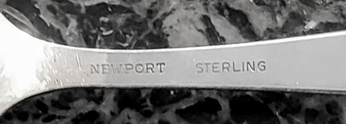 "BRYCE" MONOGRAM NEWPORT STERLING SILVER BABY FORK & SPOON ANTIQUE - Picture 4 of 4