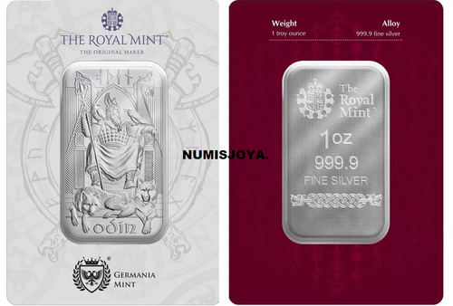 BRITANIA ONZA 2024. LINGOTE PLATA ley 999. Peso 31,10 gr. DIOSES NORDICOS ODIN. - 第 1/1 張圖片
