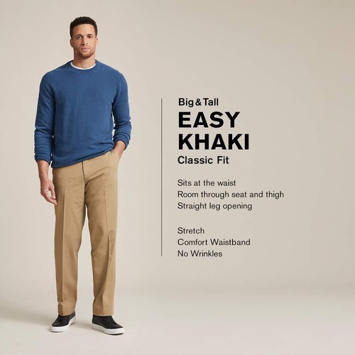 Dockers Men's Classic Fit Easy Khaki Pants (Standard and Big & Tall), Burma - Picture 4 of 4