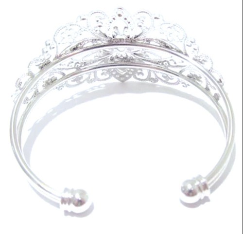 Fußball Armreif Armband, Fußball filigran Silber verstellbare Manschette - Bild 3 von 3