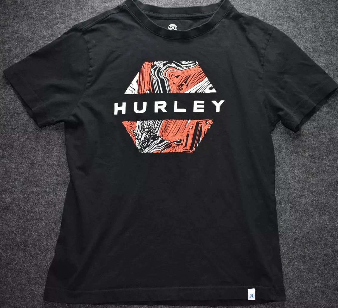 Hurley Brand Surf Co. T-Shirt Adult Small Black Red White Surfing