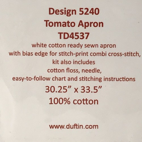 Duftin Design Kreuzstich 5240 Tomatenschürze TD4537 Ungarn Neu! - Bild 4 von 8