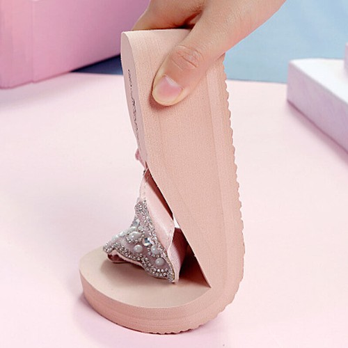 Womens Flip Flops Sandals Ladies Summer Open Toe Post Wedge Beach Shoes Size NEW - Picture 12 of 23