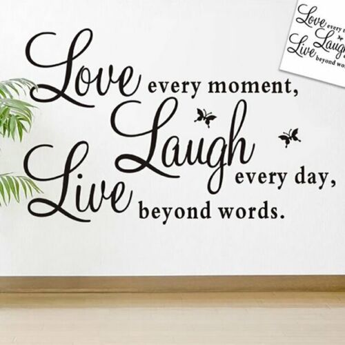 Live Every Moment, Laugh Every Day, Love Beyond Words Wall Quote Vinyl Decal - Picture 3 of 19