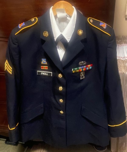 US Army Women’s Enlisted Dress Blue Uniform, SGT, MI