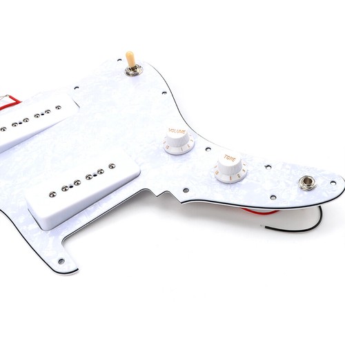 Prewired Pickguard P90 Soap Bar Humbucker Pickup for Jazz Master White - Picture 5 of 8