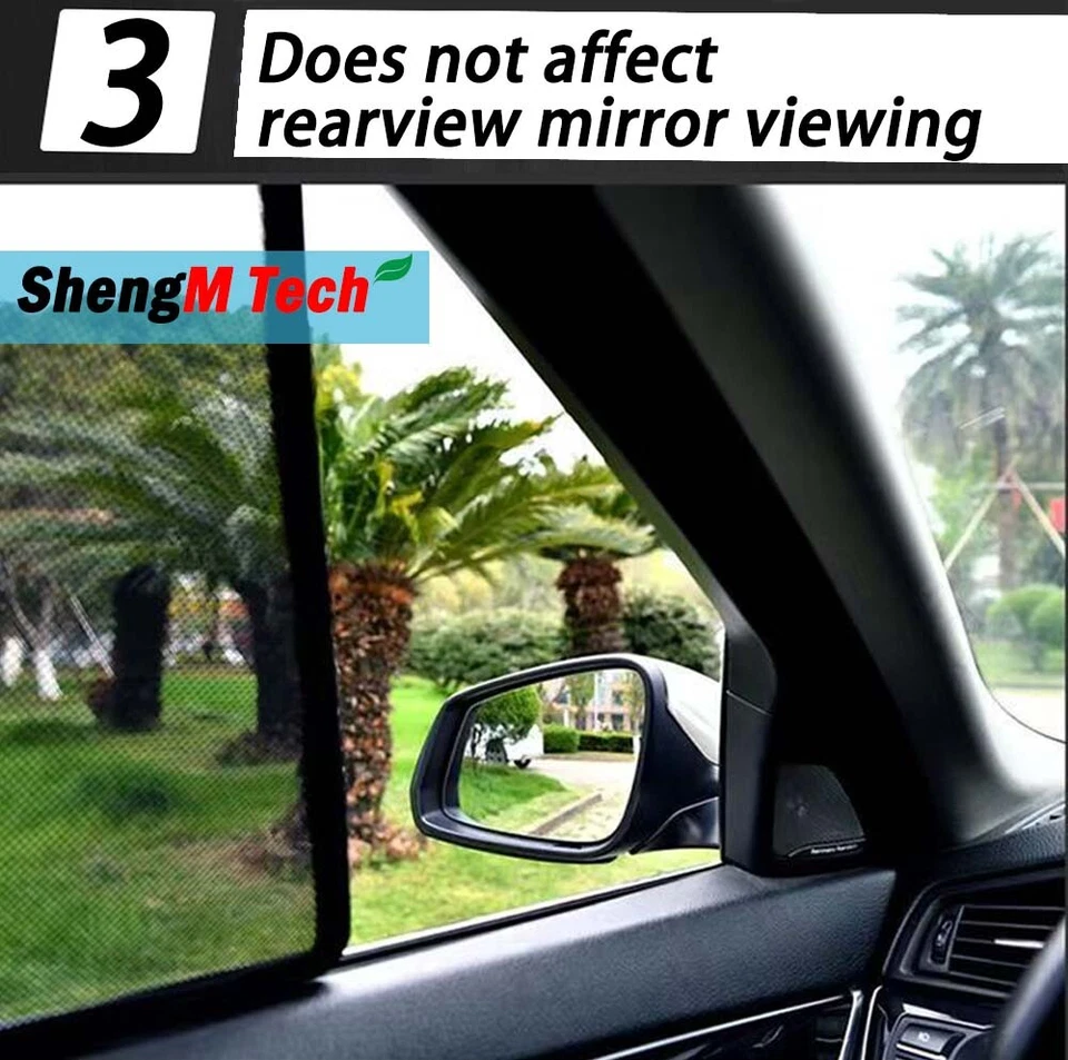 Magnetic Sun Shades For Jeep Patriot MK74 07-17Front Port Back Windows Sun Blind - image 4 of 4