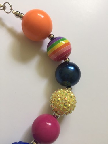New! Autism Awareness Necklace Custom Made Beaded 16 in Rainbow - Picture 6 of 12