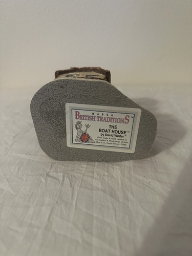 De colección David Winter Cottages Tradiciones Británicas Marcha THE BOAT HOUSE 1989 - Imagen 7 de 7