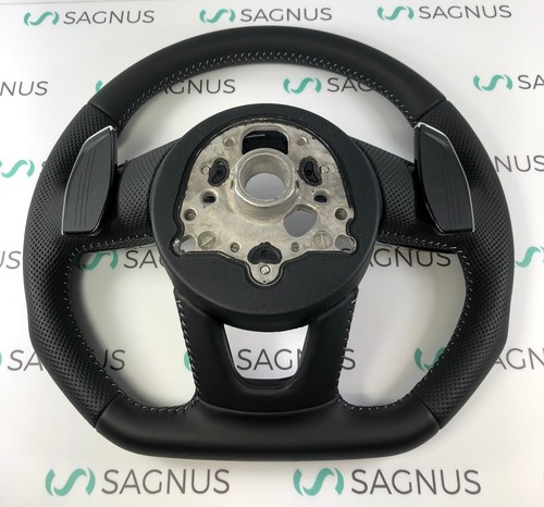 Neu Audi S5 Logo A4 S4 A5 S5 Q5 SQ5 Lenkrad grau Nähte #19 - Bild 8 von 14