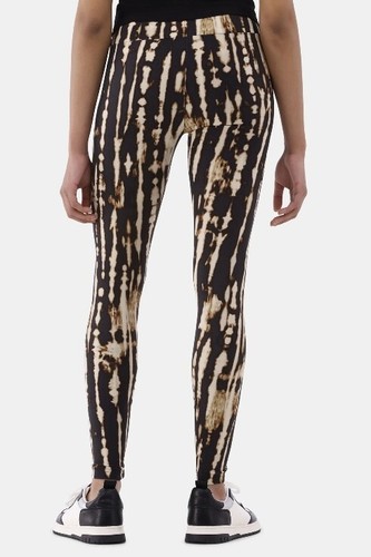 Leggings al tobillo de gamuza para mujer No Boundaries talla S/M marrón tie dye cintura elástica - Imagen 2 de 6