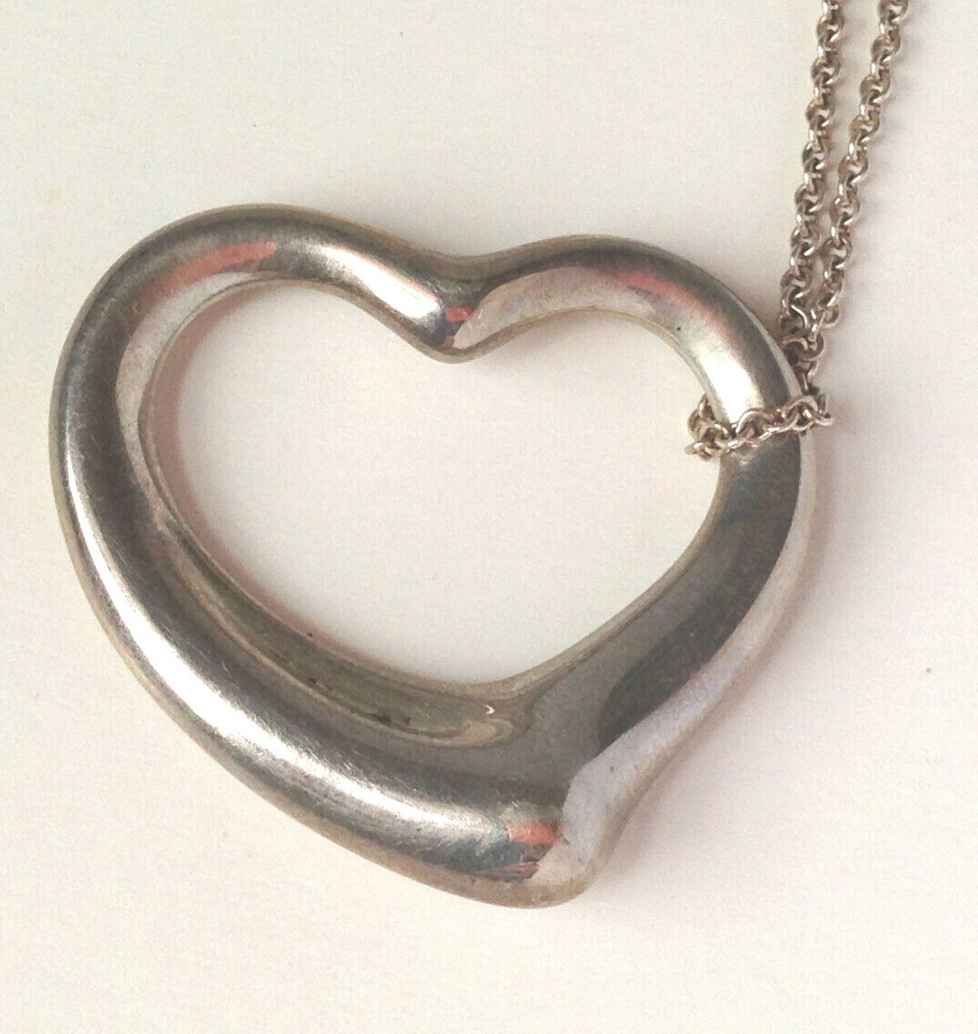Tiffany Large size Silver Heart Elsa Peretti Open HEART