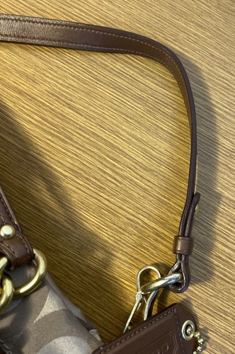 Coach 14147 Hobo-Tasche Khaki Satin Beige Op Art Brooke "Schön" - Bild 6 von 9