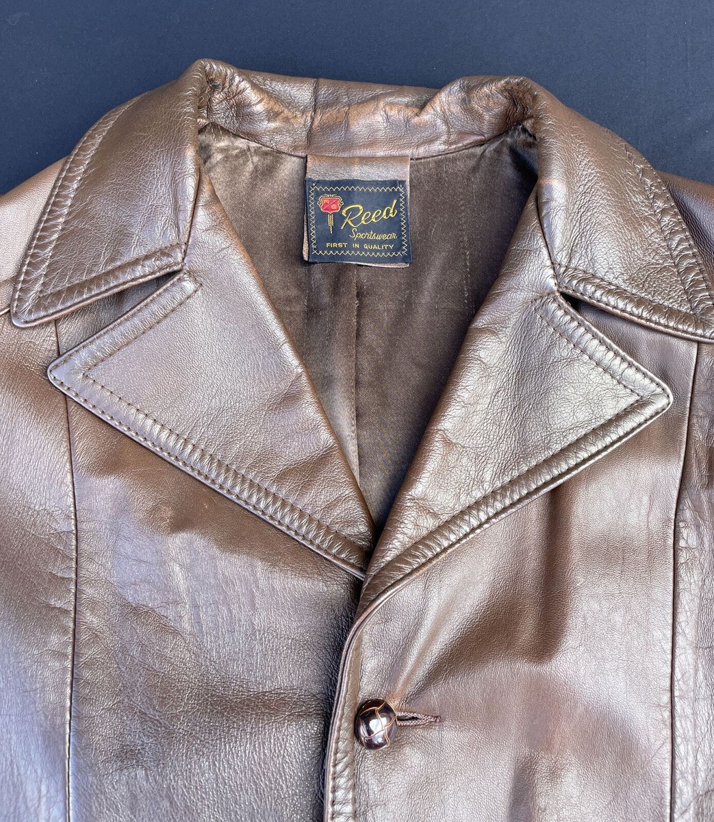 VTG 80's Reed Sportswear Genuine Distressed Brown Leather VTG 80's Reed Sportswear Genuine Distressed Brown Leather