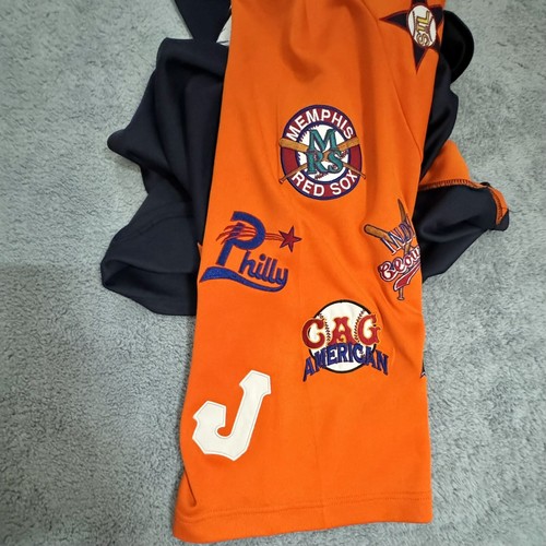 Negro League Baseball Museum Jersey Size XXXXL 4X Headgear Navy Orange Patches - Picture 6 of 17