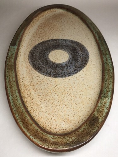 Rare Grand Plat Oval De L'Atelier La Roue Vallauris Vintage H 4 L 49,5 l 25 Cm - Imagen 5 de 8