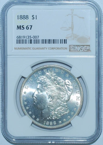 1888 P NGC MS67 Morgan Silver Dollar