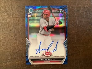 2023 Bowman Chrome Prospect Auto BLUE LUNAR #CPA-AA Ariel Almonte /150