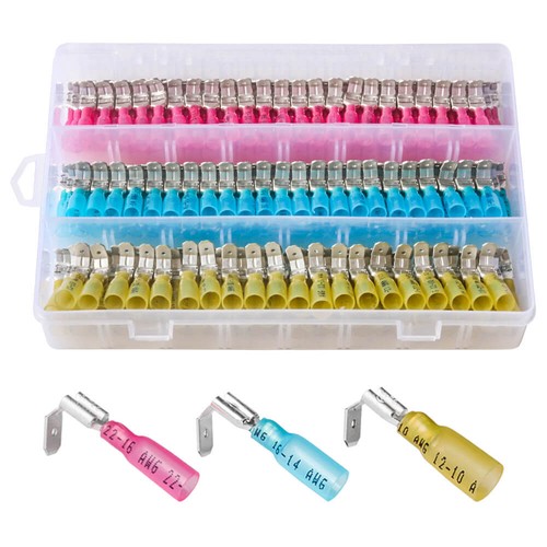 220PCS Spade Heat Shrink Terminals Quick Splice Crimp Wire Connectors - Picture 3 of 5