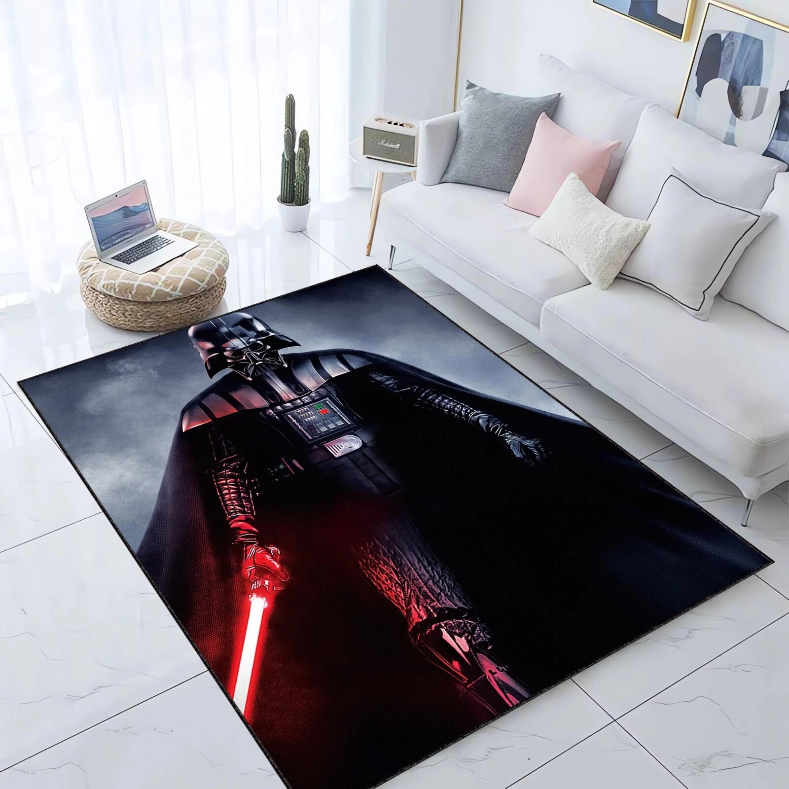 Darth Vader Rug, Star Wars Living Room Carpet, Sci-Fi Home Decor Mat
