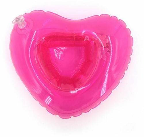 Inflatable Love Heart Cup Holder Pink Float Valentine Hot Tub Bath Swimming Pool - Picture 1 of 3