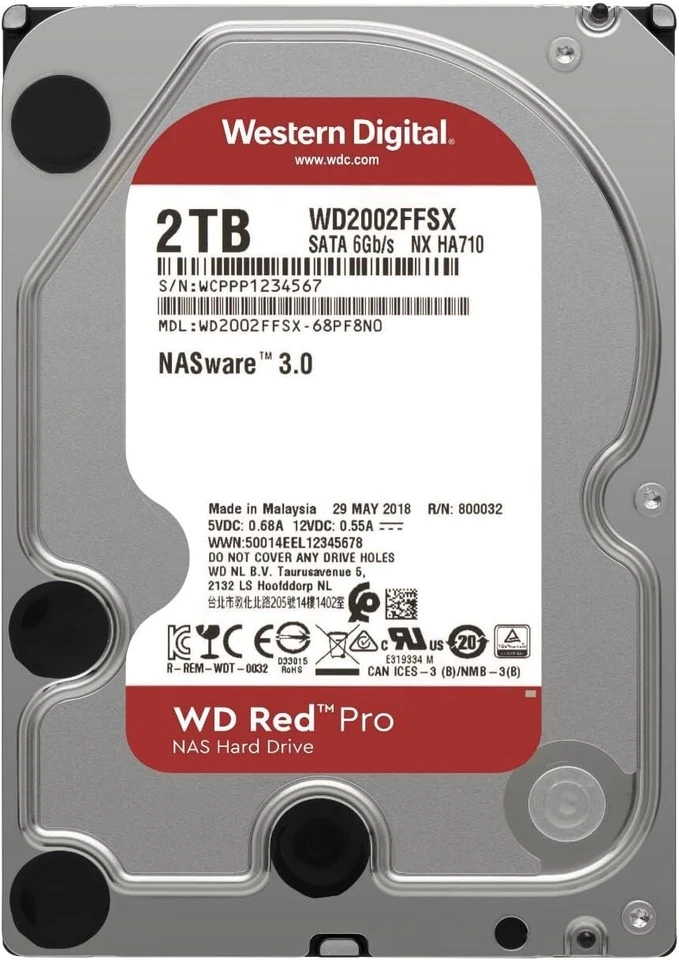 Western Digital 2TB Hard Drive Red Pro WD2002FFSX, Western Digital NAS HDD - Image 2 of 4