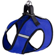 Boston Nylon Mesh Step-In Harness with removable patch Royal Blue 16"-18"