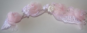 Pink-Silk-Flowers-Rose-Garland-Wedding-Bridal-Headpiece-Flower-Girl-Basket-10-034