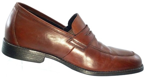 Johnston & Murphy Penny Loafer Men 8.5 M Brown Leather Waterproof XC4 Dress Shoe - Picture 6 of 12