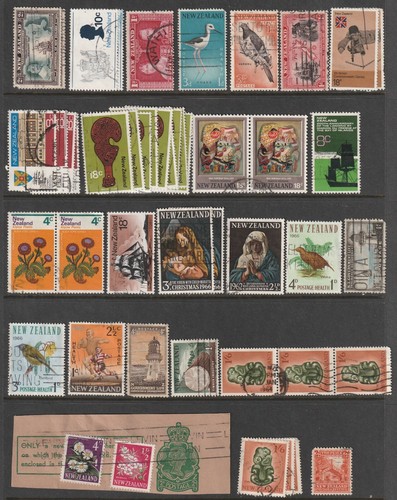 NEW ZEALAND STAMP MIXTURE, 198 Used Stamps