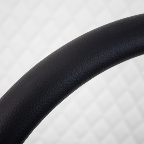 18" Black Aluminum Steering Wheel Big Rig Black Vinyl 5 Hole Semi Truck - Picture 4 of 7