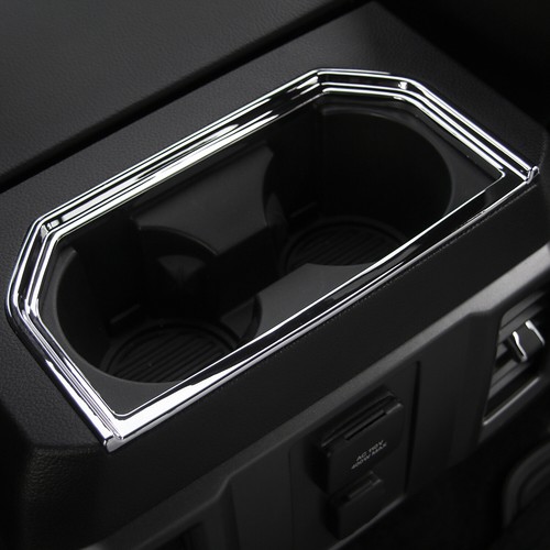Reposabrazos Caja Portavasos Trasero Cubierta Borde Decoración Marco para Ford F150 2016-19 Cromo - Imagen 7 de 7